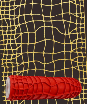 Валик фактурный для декоративной штукатурки "Кожа рептилий" 301 ( 180 мм)